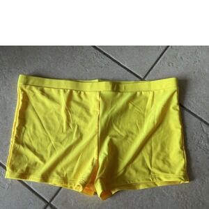 Swim Shorts Women 2XL Yellow Excellent Boy-leg Trunks Stretch Swimwear